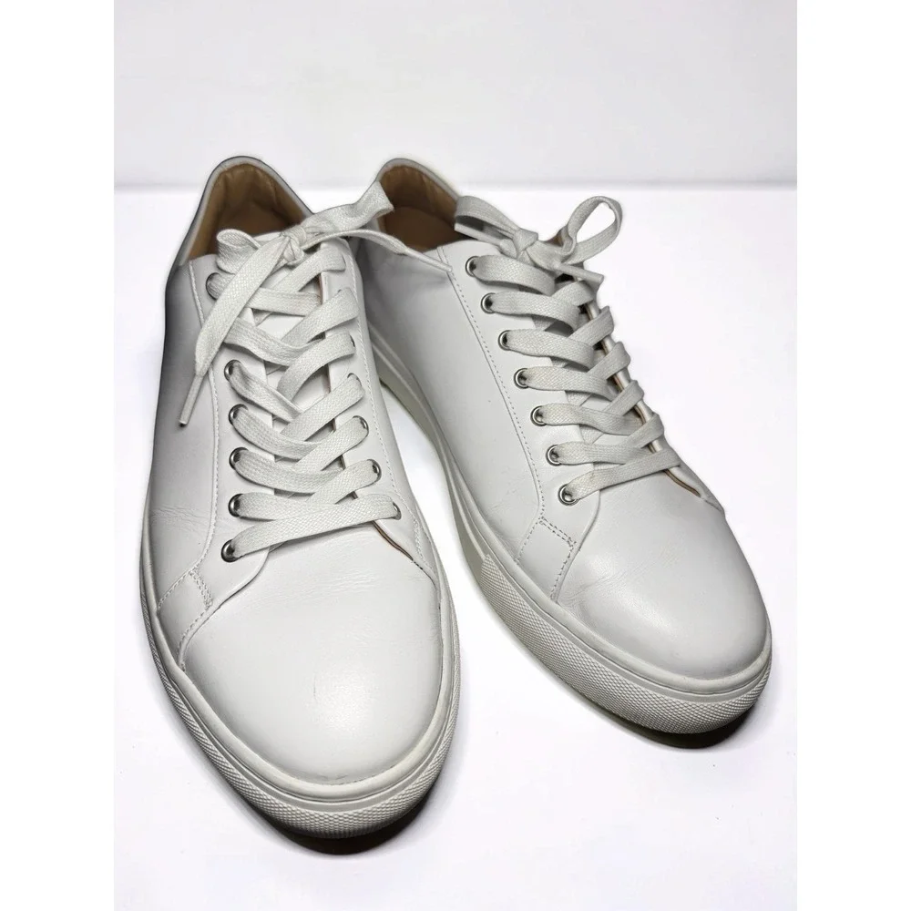 Thursday Everyday Shoes Men's Size 12 White Leather Low Top Casual Sneaker LK NW